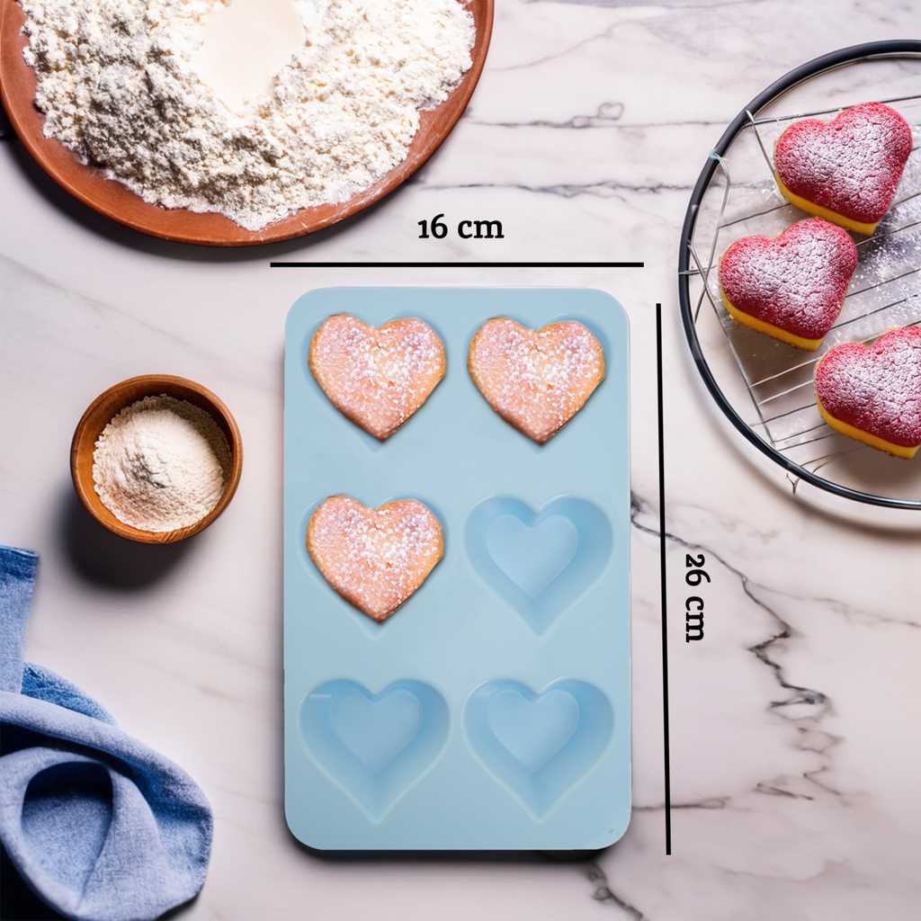 Pastel Blue Heart Shape Cake Mould | Zing