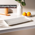 Set of 2 White and Grey Foldable Cabinet Racks | Romm