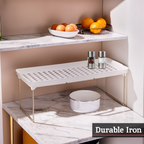 Set of 2 White and Grey Foldable Cabinet Racks | Romm