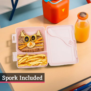 Pink 2 Section Lunch Box | Grub Tub