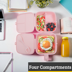 Pink 4 Section Lunch Box | Grub Tub