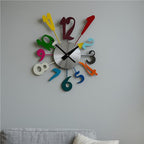 Multi Colour Funky Numbers Wall Clock | Franci