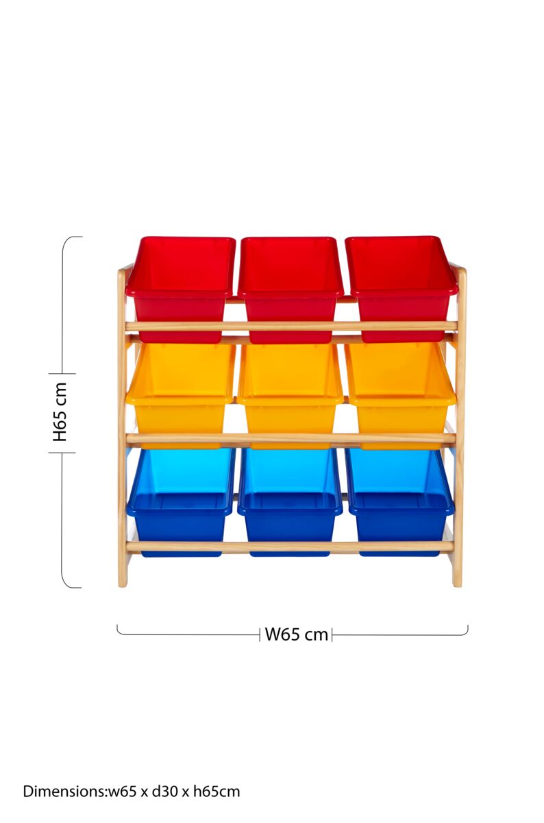 Pixel Kids 3 Tier Pine Frame Storage Unit