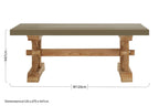 Grey Finish Top Traditional Wooden Coffee Table with Natural Wood Base | Pompeii