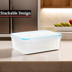 5 Piece Rectangular Food Containers with Airtight Lids | Herrela