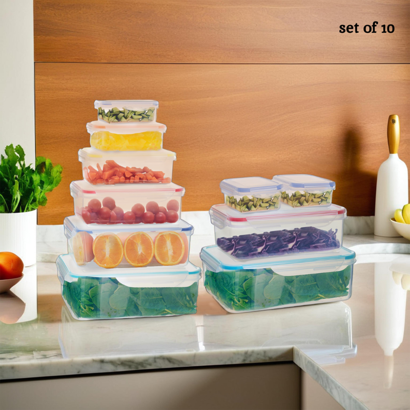 4 Piece Food Containers with Airtight Lids | Herrela