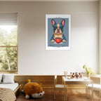 'I've Been Expecting You' (Dog) - Premium Matte Paper Wooden Framed Poster