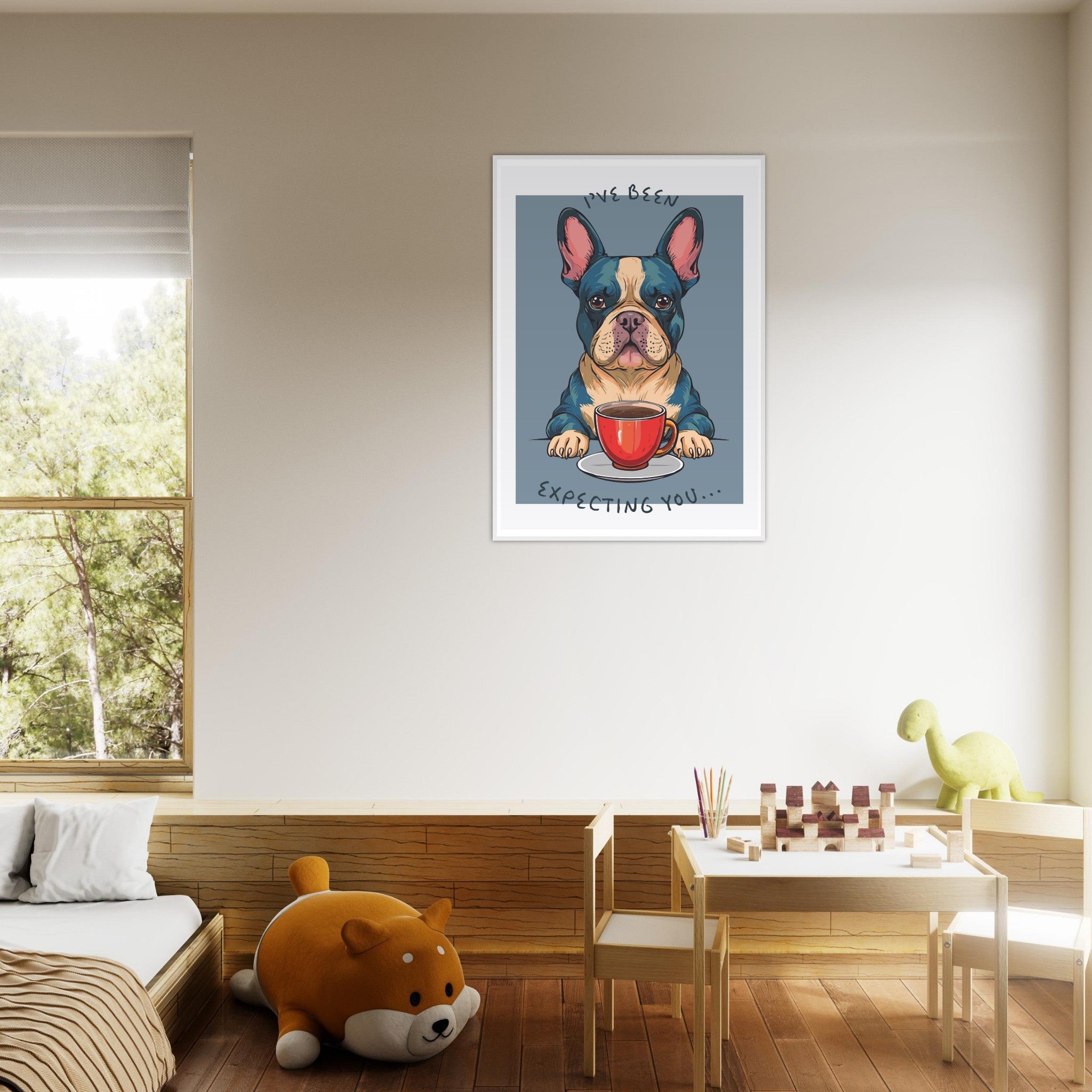 'I've Been Expecting You' (Dog) - Premium Matte Paper Wooden Framed Poster