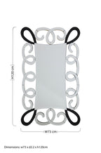 Black and Silver Scroll Design Wall Mirror | Vivienne