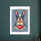 'I've Been Expecting You' (Dog) - Premium Matte Paper Wooden Framed Poster