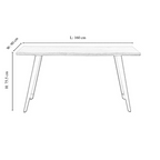 Vittorio Rocco LUX 5PCs Dining Set includes an Oak Dining Table and Set of 4 Dining Chairs