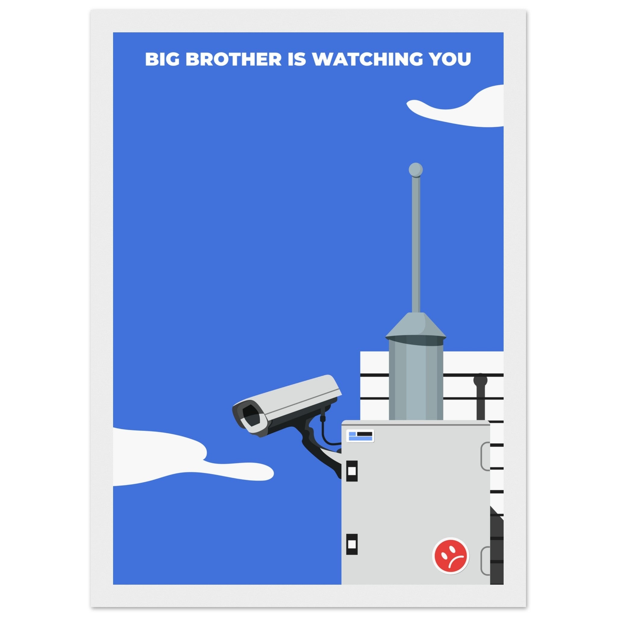 'Big Brother Is Watching You' - Premium Matte Paper Wooden Framed Poster