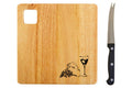 Cheese Board and Knife Set | Rubberwood