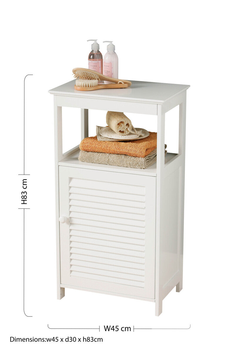 White Wood Floor Cabinet | Shutter