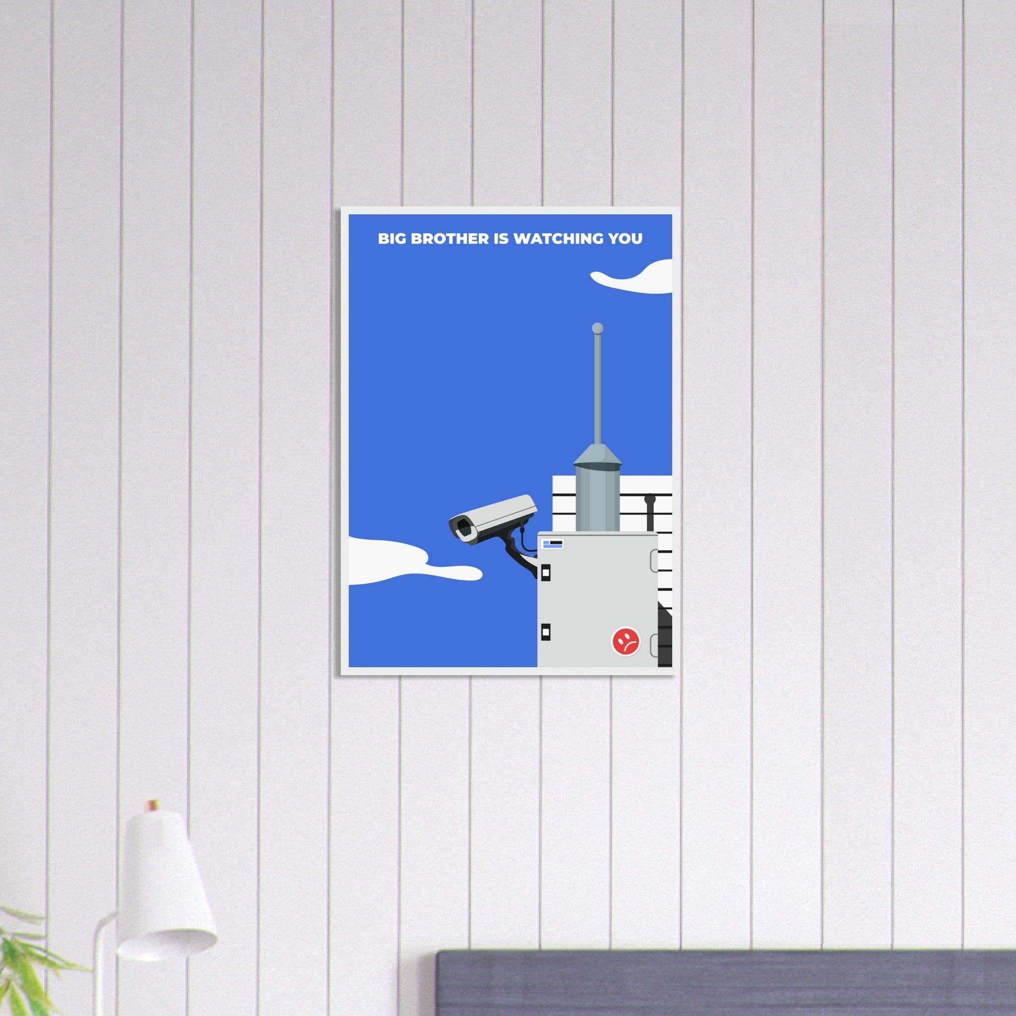'Big Brother Is Watching You' - Premium Matte Paper Wooden Framed Poster