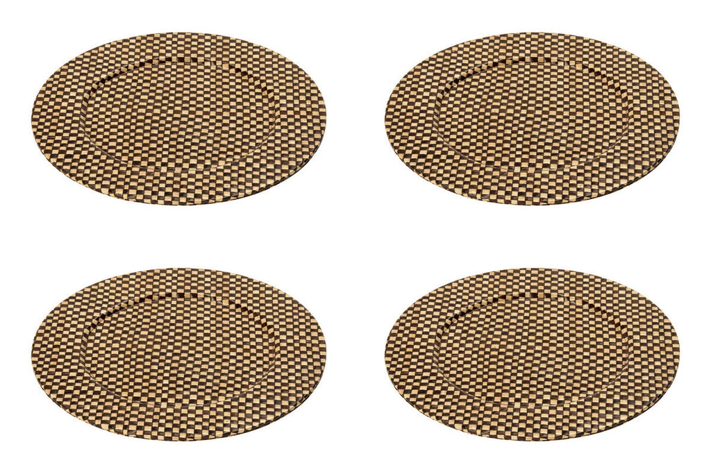 Black and Natural Charger Plate | Pandanus