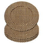 Black and Natural Charger Plate | Pandanus