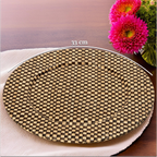 Black and Natural Charger Plate | Pandanus
