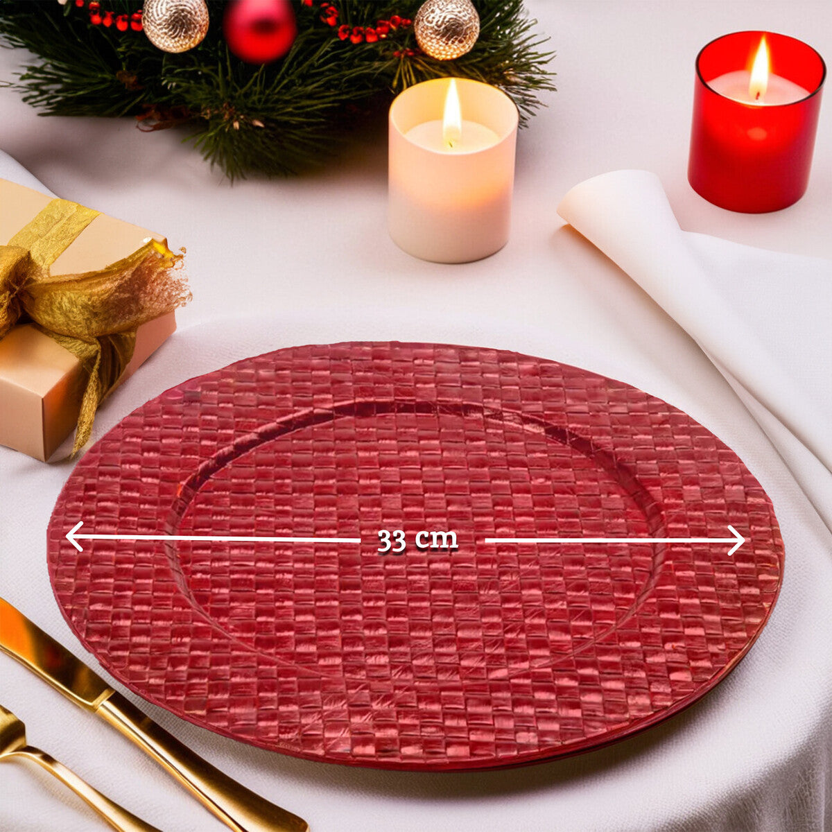 Red Charger Plate | Pandanus