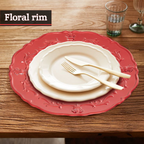 Red Baroque Charger Plate | Dia