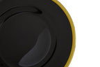 Set of Four Ida 33cm Dia Black Glass Charger Plates