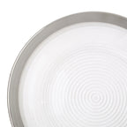 Ida Set of Four 33cm Dia Embossed Charger Plates with Silver Rim