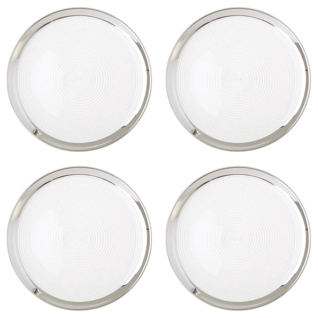 Ida Set of Four 32cm Dia Embossed Coupe Charger Plates