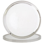 Ida Set of Four 32cm Dia Embossed Coupe Charger Plates