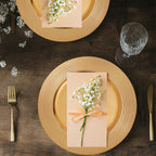 Gold Charger Plate with Ribbed Rim | Dia