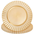 Gold Finish Wave Rim Charger Plate | Dia