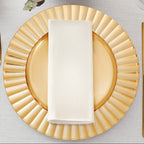 Gold Finish Wave Charger Plate | Dia