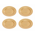 Set of 4 33cm Dia Gold Finish Dotted Charger Plates