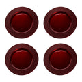 Set of Four 33cm Paxton Red Pebble Effect Charger Plates | Paxton