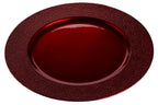 Set of Four 33cm Paxton Red Pebble Effect Charger Plates | Paxton
