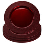 Set of Four 33cm Paxton Red Pebble Effect Charger Plates | Paxton