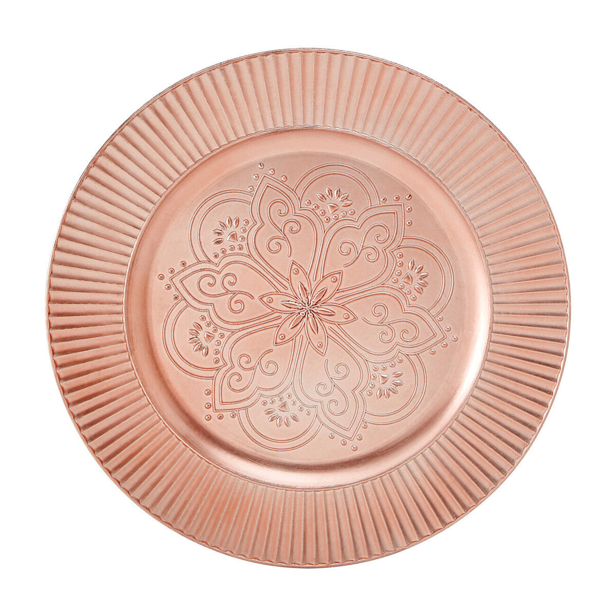 Set of 4 Rose Gold Charger Plates | Redbud