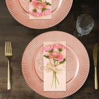 Set of 4 Rose Gold Charger Plates | Redbud