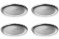 Set of Four 33cm Dia Radiance Silver Decorative Chargers