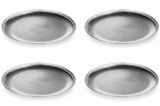 Set of Four 33cm Dia Radiance Silver Decorative Chargers
