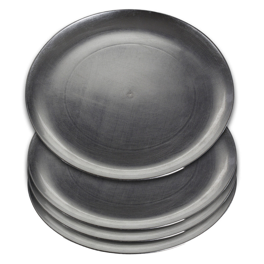 Paxton Set of Four 33cm Dia Silver Coupe Charger Plate