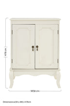 Double Door Ivory Finish Cabinet | Marcella