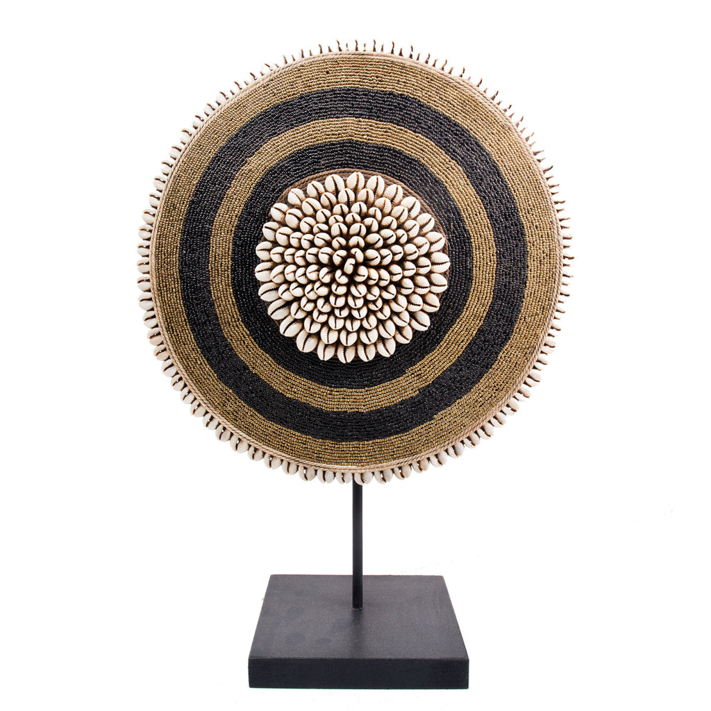 Cameroon Beaded Shield Round S 18B