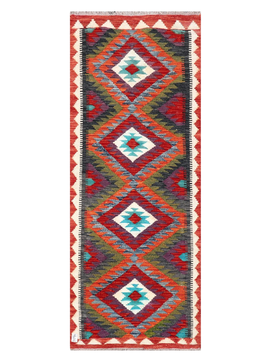 Maimana Afghanistan Kilim Rug - 195 x76 cm