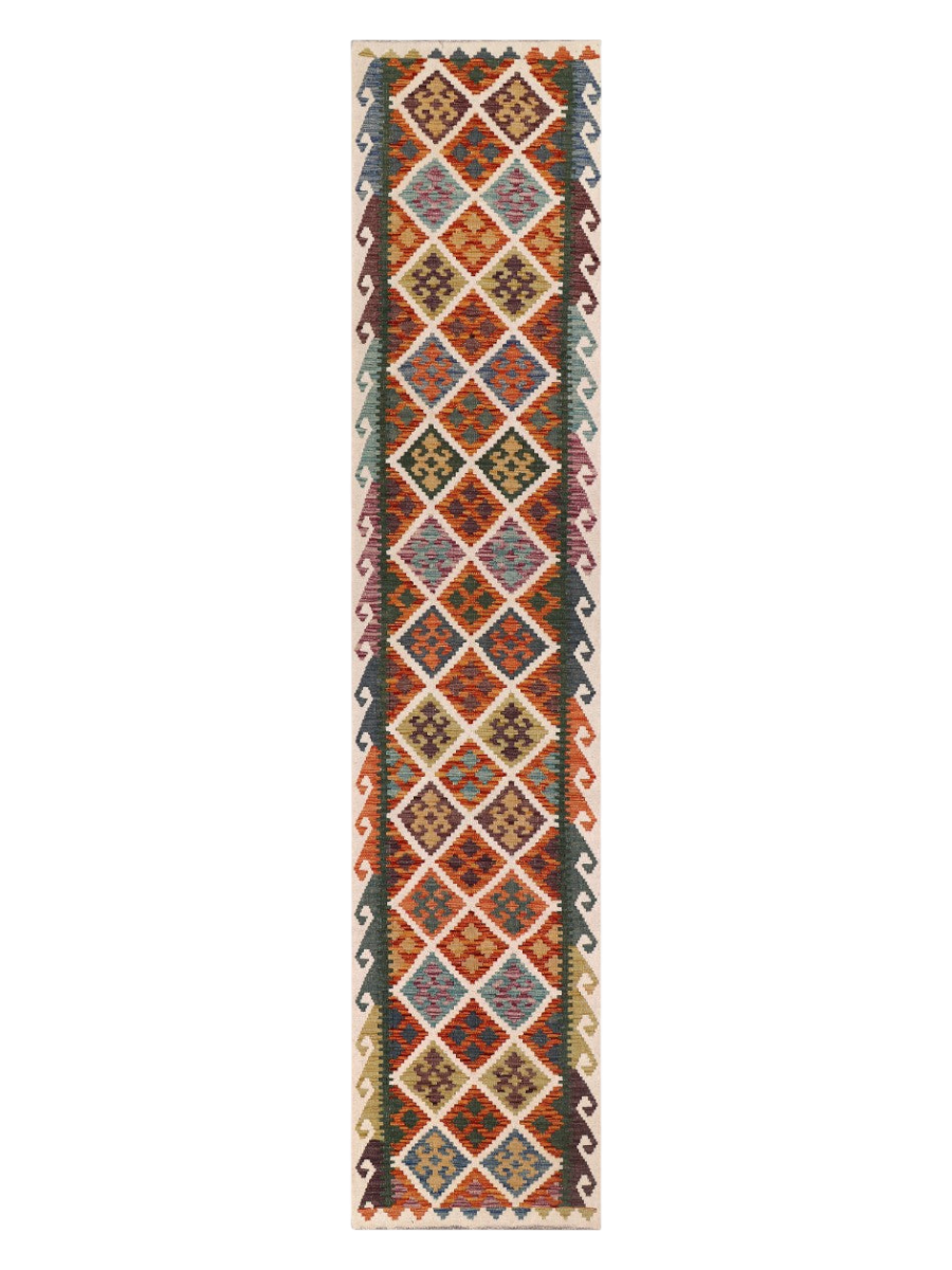 Maimana Afghanistan Kilim Runner - 385 x 81 cm