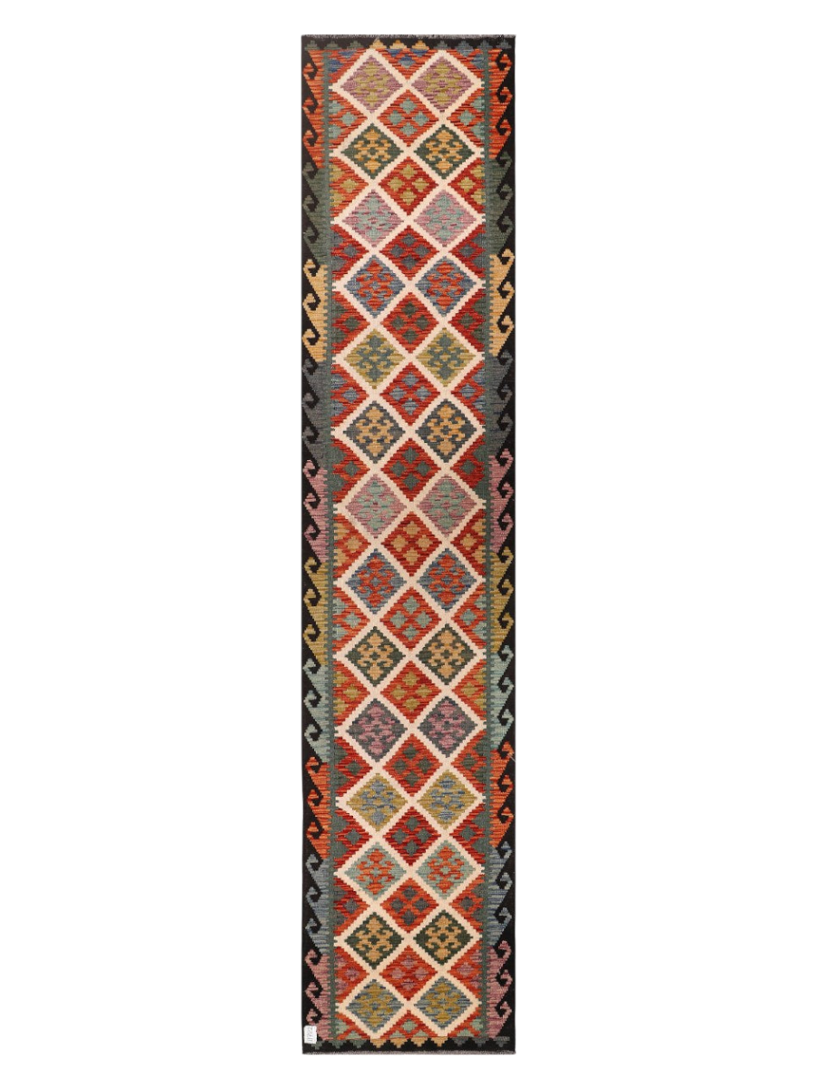 Maimana Afghanistan Kilim Runner - 388 x 82 cm