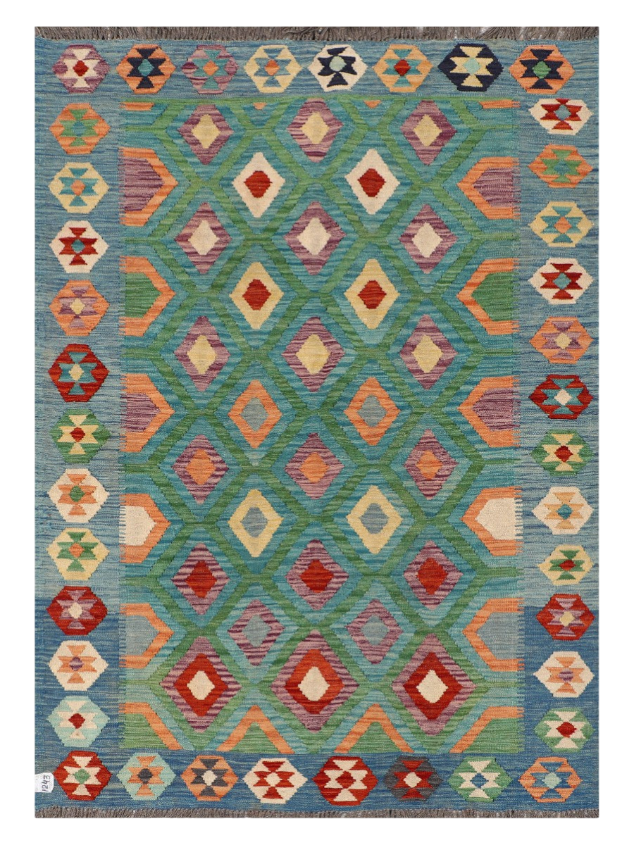 Maimana Afghanistan Kilim Rug - 205 x146 cm