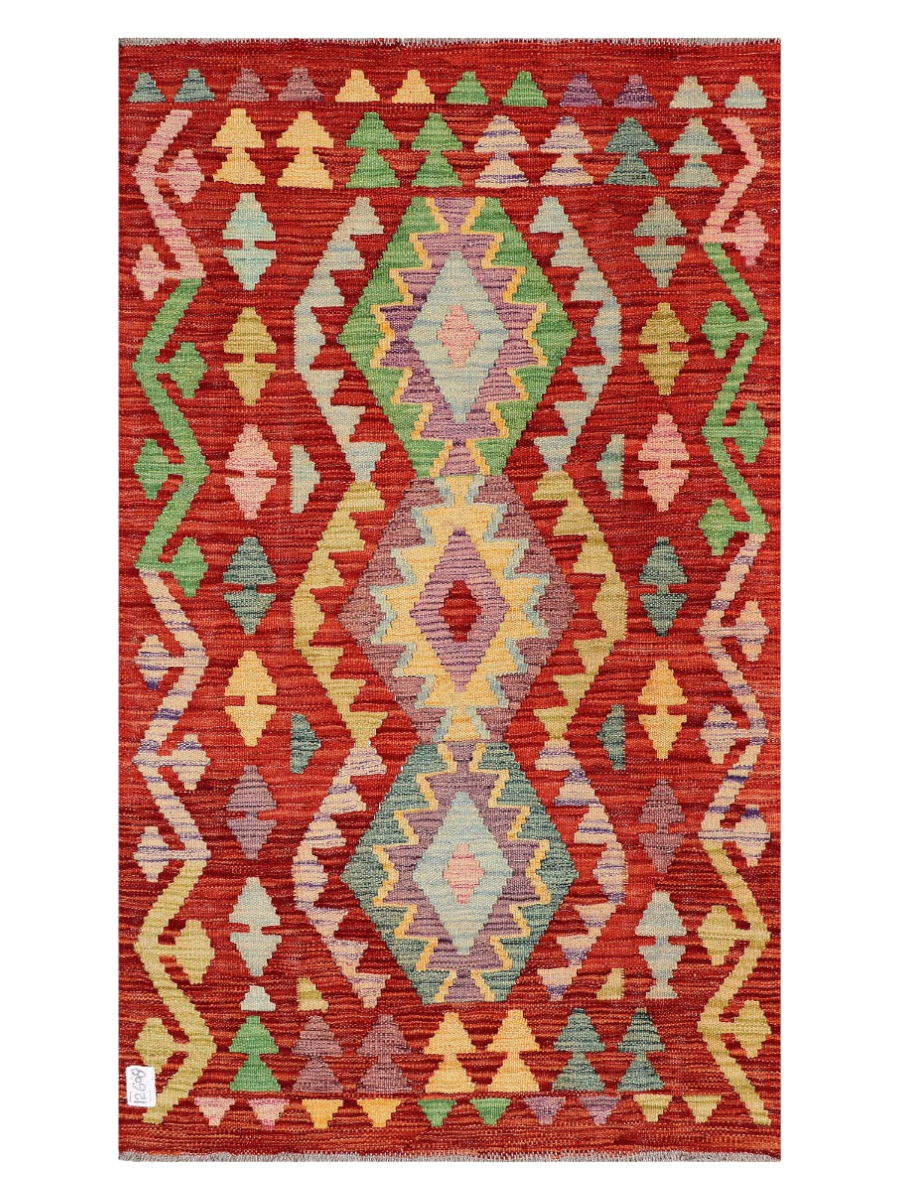 Maimana Afghanistan Kilim Rug - 134 x 82 cm