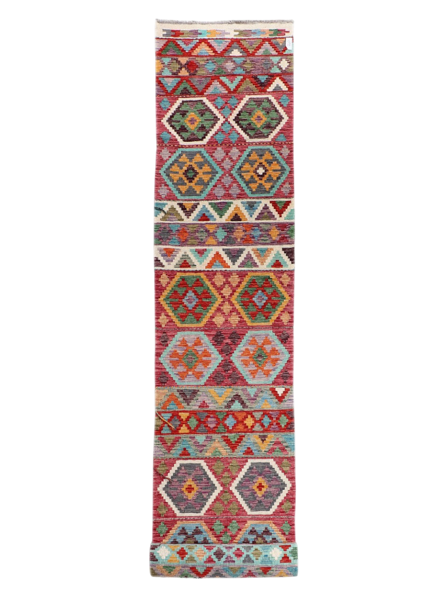 Maimana Afghanistan Kilim Runner - 494 x 82 cm