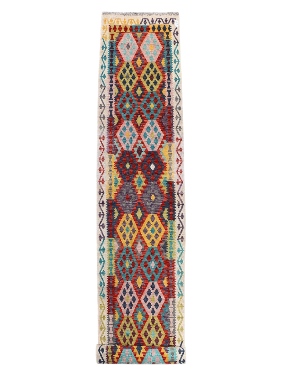 Maimana Afghanistan Kilim Runner - 487 x 84 cm