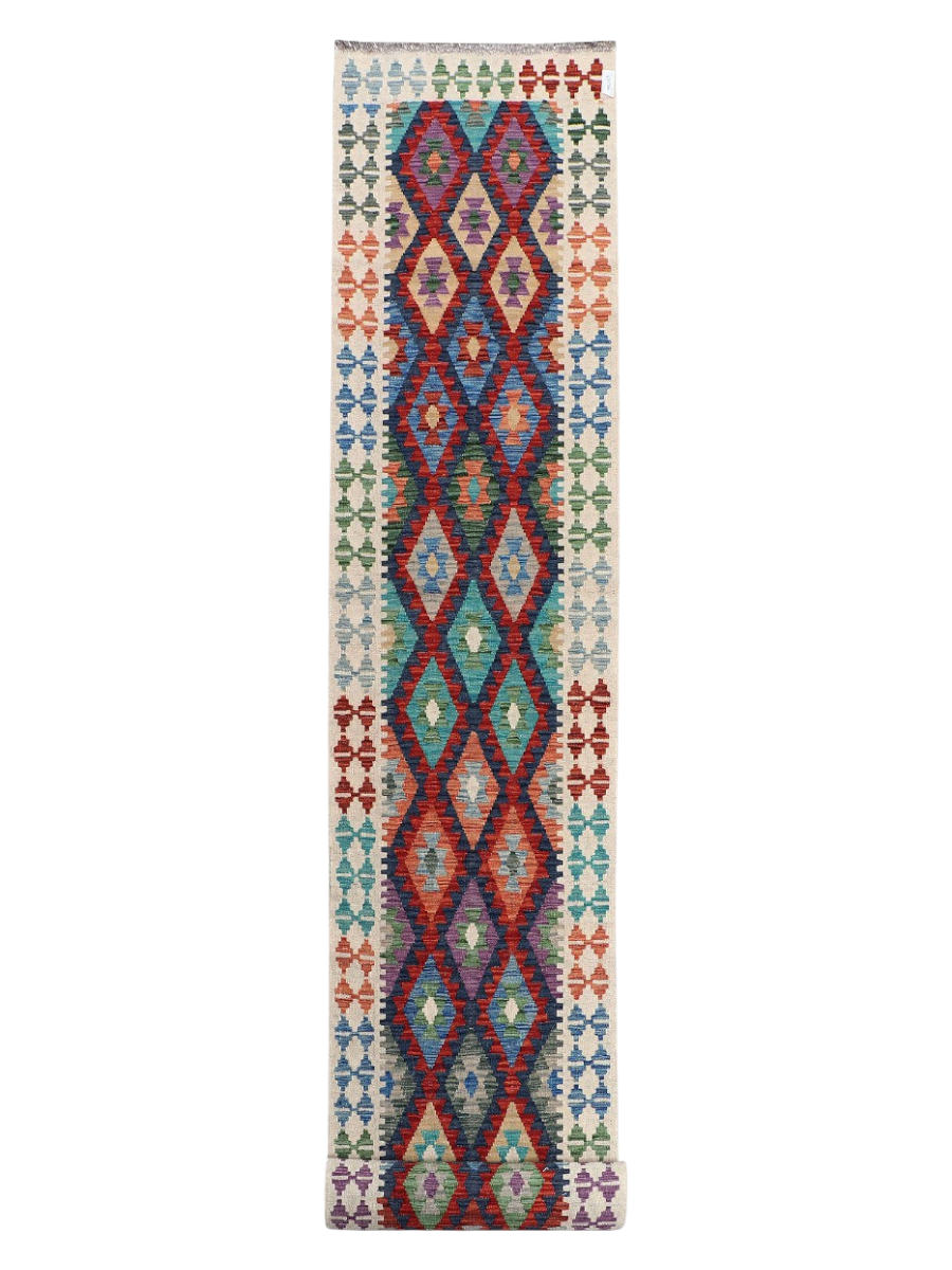 Maimana Afghanistan Kilim Runner - 488 x 78 cm